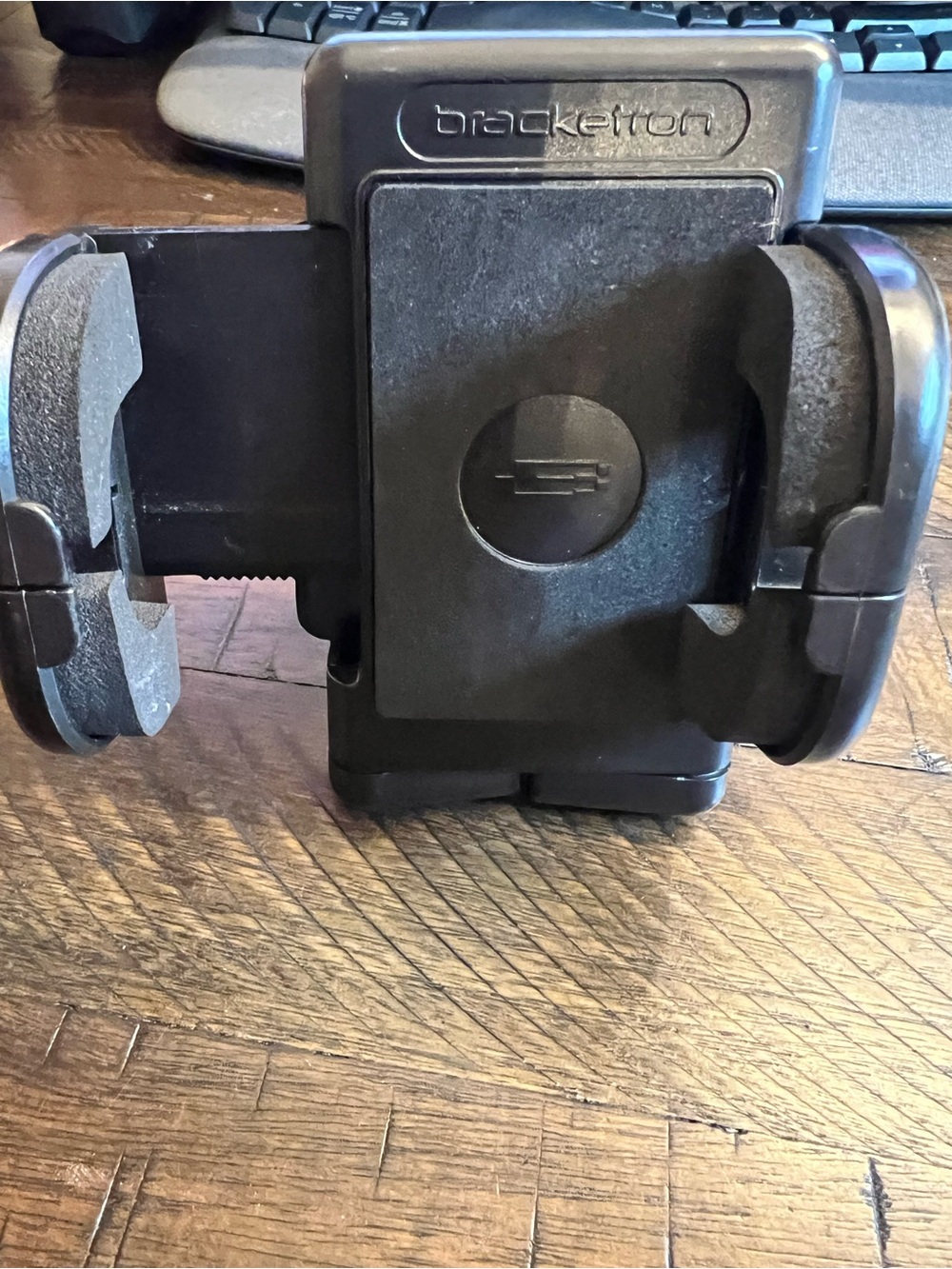 Black Universal Phone Holder with Cushioned Arms